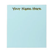 Pastel Green Unieke Gepersonaliseerde Leraar Gesch Notitieblok (Voorkant)