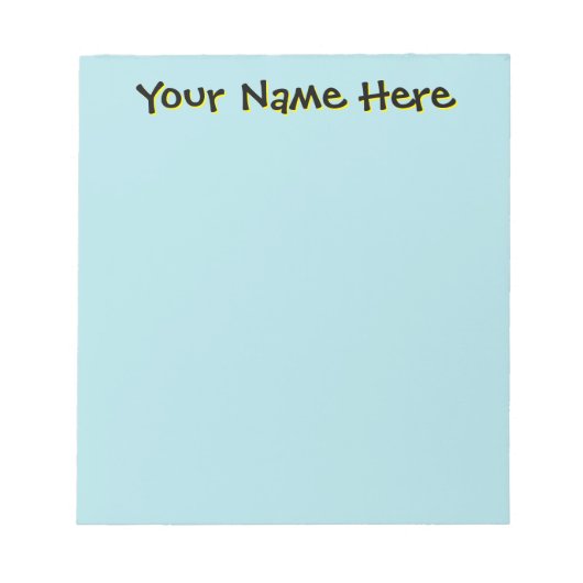 Pastel Green Unieke Gepersonaliseerde Leraar Gesch Notitieblok (Voorkant)