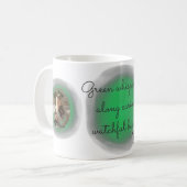 Pastel Green Watercolor Dachshund Personalized  Koffiemok (Voorkant links)