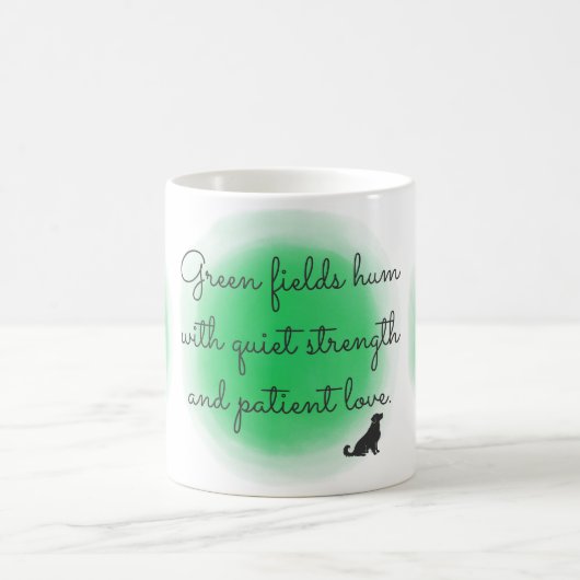 Pastel Green Watercolor Golden Retriever Custom Koffiemok (Center)