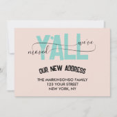 Pastel Green We Moved Y'all Moving Announcement Kaart (Voorkant)