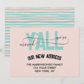Pastel Green We Moved Y'all Moving Announcement Kaart (Voorkant / Achterkant)