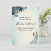 Pastel Green Wedding Invitation Kaart (Staand voorkant)