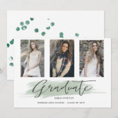 Pastel Green Whimsical ⎢ Afstuderen Photo Card Feestdagenkaart (Voorkant / Achterkant)