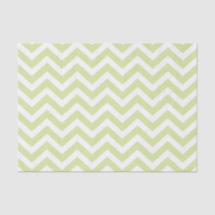 Pastel Green & White Chevron Weddendag Tissuepapier