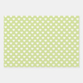 PASTEL GREEN & WHITE HEARTS POLKA DOTS CONTROLES INPAKPAPIER VEL (Voorkant 3)