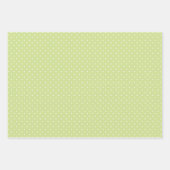 PASTEL GREEN & WHITE HEARTS POLKA DOTS CONTROLES INPAKPAPIER VEL (Voorkant)