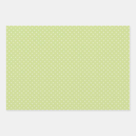 PASTEL GREEN & WHITE HEARTS POLKA DOTS CONTROLES INPAKPAPIER VEL
