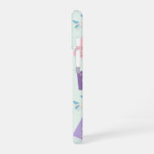 Pastel green with travel doodle iPhone Case iPhone 16 Hoesje (Linkerkant)