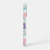 Pastel green with travel doodle iPhone Case iPhone 16 Hoesje (Rechterkant)