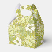 Pastel Green & Yellow Flower Pattern Bedankdoosjes (Achterkant)