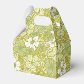 Pastel Green & Yellow Flower Pattern Bedankdoosjes (Voorkant Zijde)