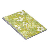 Pastel Green & Yellow Flower Pattern Notitieboek (Rechterzijde)