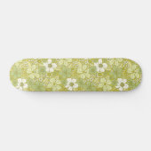 Pastel Green & Yellow Flower Pattern Persoonlijk Skateboard (Horizontaal)