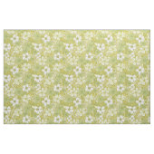 Pastel Green & Yellow Flower Pattern Stof (Yard (91,4 cm))