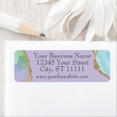 Pastel grens bedrijfs-terugkeerlabel afbreken etiket (Insitu)