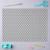 Pastel Grey Background met White Polka Dots Tissuepapier (Craft)