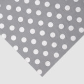 Pastel Grey Background met White Polka Dots Tissuepapier (Detail)