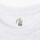 Pastel Grey Blue Baby Dragon Bedankt Stickers (Aangebracht)