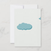 Pastel Grey Blue Cloudy Schattige Sleeping Baby Dr Bedankkaart (Achterkant)