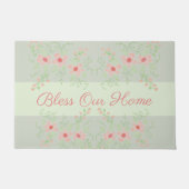 Pastel Grey Green met Pinks Deurmat (Voorkant)