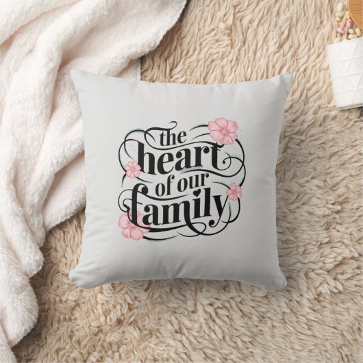 Pastel Grey Hartelijke Familie Quote Kussen (Deken)