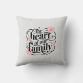 Pastel Grey Hartelijke Familie Quote Kussen (Achterkant)