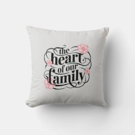 Pastel Grey Hartelijke Familie Quote Kussen