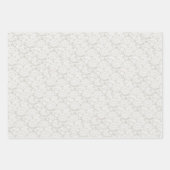 Pastel Grey Lace Script Calligraphy Wedding Inpakpapier Vel (Voorkant 2)