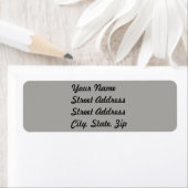 Pastel Grey Return Address Sticker (Insitu)