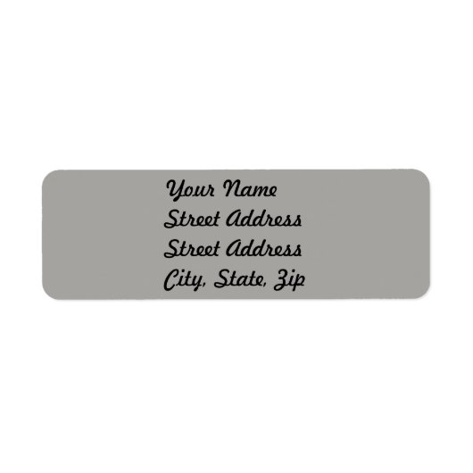 Pastel Grey Return Address Sticker (Voorkant)