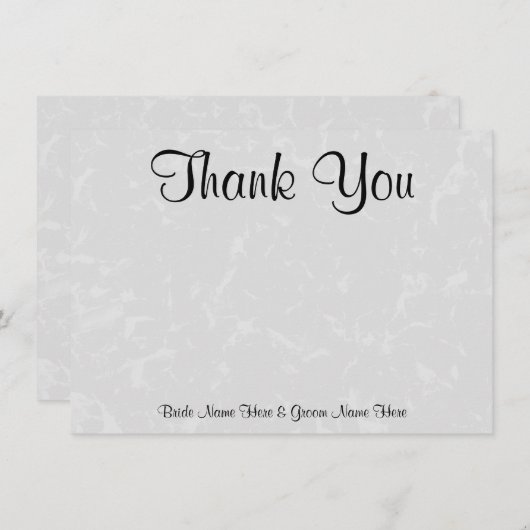Pastel Grey Subtle Abstract Achtergrondhuwelijk Bedankkaart (Voorkant / Achterkant)