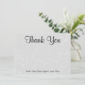 Pastel Grey Subtle Abstract Achtergrondhuwelijk Bedankkaart (Staand voorkant)