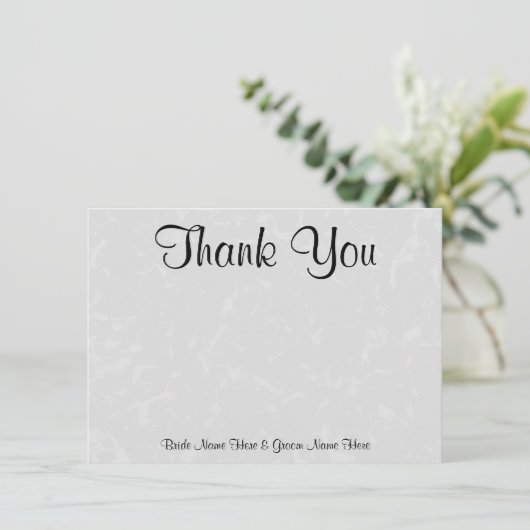 Pastel Grey Subtle Abstract Achtergrondhuwelijk Bedankkaart (Staand voorkant)