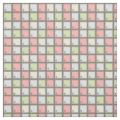 Pastel Grid Patterned Fabric Stof (Swatch)