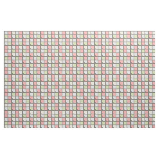 Pastel Grid Patterned Fabric Stof (Fat Quarter)