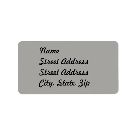Pastel grijs adres Sticker (Voorkant)