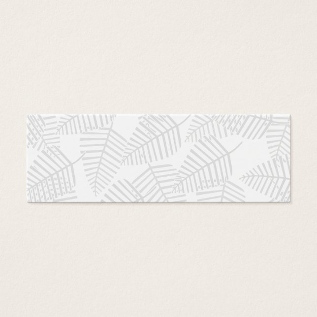 Pastel grijs blad. mini visitekaartjes (Voorkant)