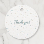 Pastel Grijs Bruin Schattige Baby Dragon Dank u Bedankjes Labels (Achterkant)