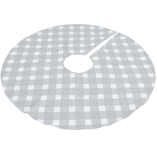 Pastel grijs geruite kerstboom basis Hoesje Rok (Gekanteld)