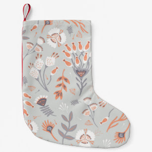 Pastel Grijs Sinaasappel Bloemen: Elegance Kleine Kerstsok