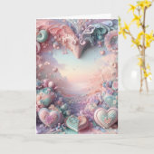 Pastel Gril Valentine Dag Kaart (Gele Bloem)