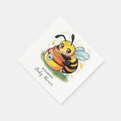 Pastel grillige bijen Baby shower Servet (Hoek)