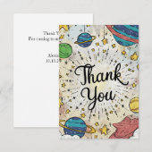 Pastel grillige sterrenhemel hemels bedankkaart (Voorkant / Achterkant)