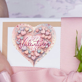 Pastel grillige Waterverf hart Valentijnsdag Sticker