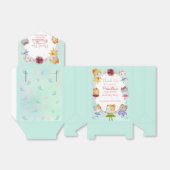 Pastel Groen Alle Ballerina Kat Kids Verjaardagsfe Bedankdoosjes (Uitgevouwen)