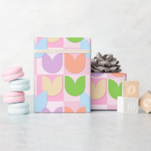 Pastel Groen Blauw Paarse Sinaasappel Gele Tulpen