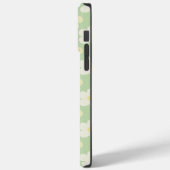 Pastel Groen  Bloemen Custom Name Hoesje (Achterkant / Links)