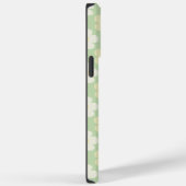 Pastel Groen  Bloemen Custom Name Hoesje (Achterkant / Rechts)