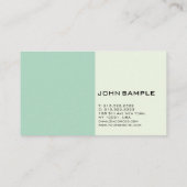 Pastel Groen Elegant Modern Professioneel Eenvoudi Visitekaartje (Achterkant)
